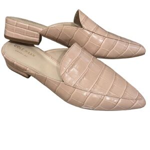 Cole Haan Women's Piper Mule Shoe Loafer, Mahogany Rose Crocodile 6.5